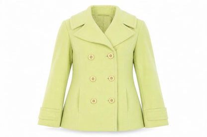 Marks & Spencer Womens Green Pea Coat Coat Size 14 Button
