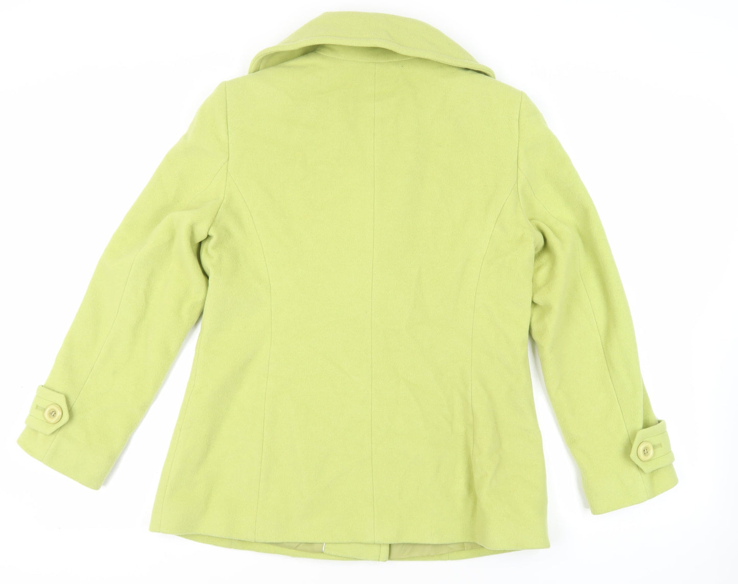 Womens UK Size 14 Marks and Spencer Green Pea Coat