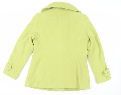 Womens UK Size 14 Marks and Spencer Green Pea Coat