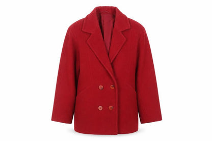 Womens UK Size 8 Country Casuals Red Pea Coat