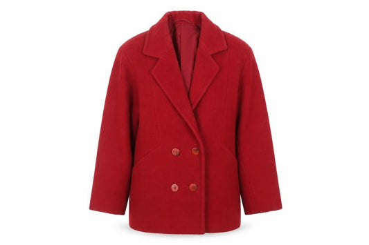 Womens UK Size 8 Country Casuals Red Pea Coat