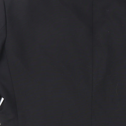 Mens UK Size 40 Charlton Gray Regular Black Suit Tuxedo