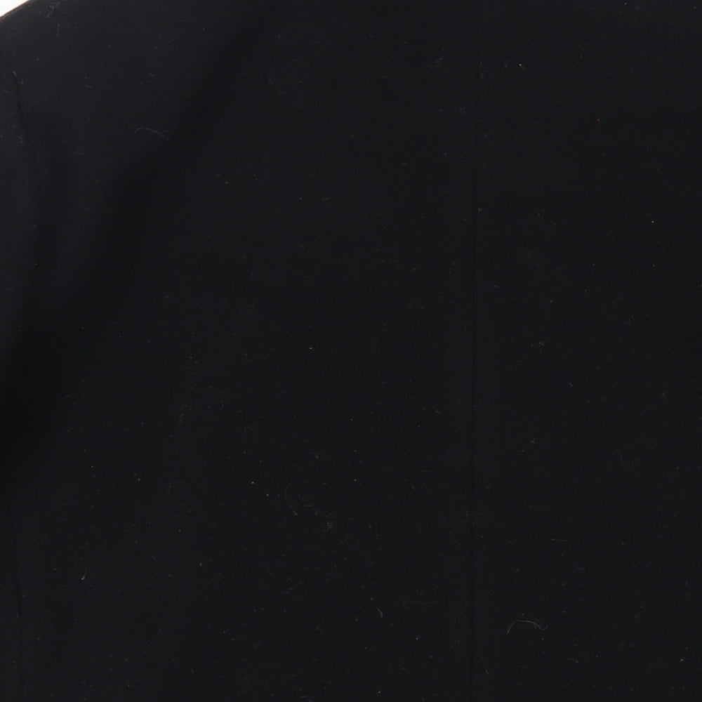 Klass Womens Black Pea Coat Coat Size L Button