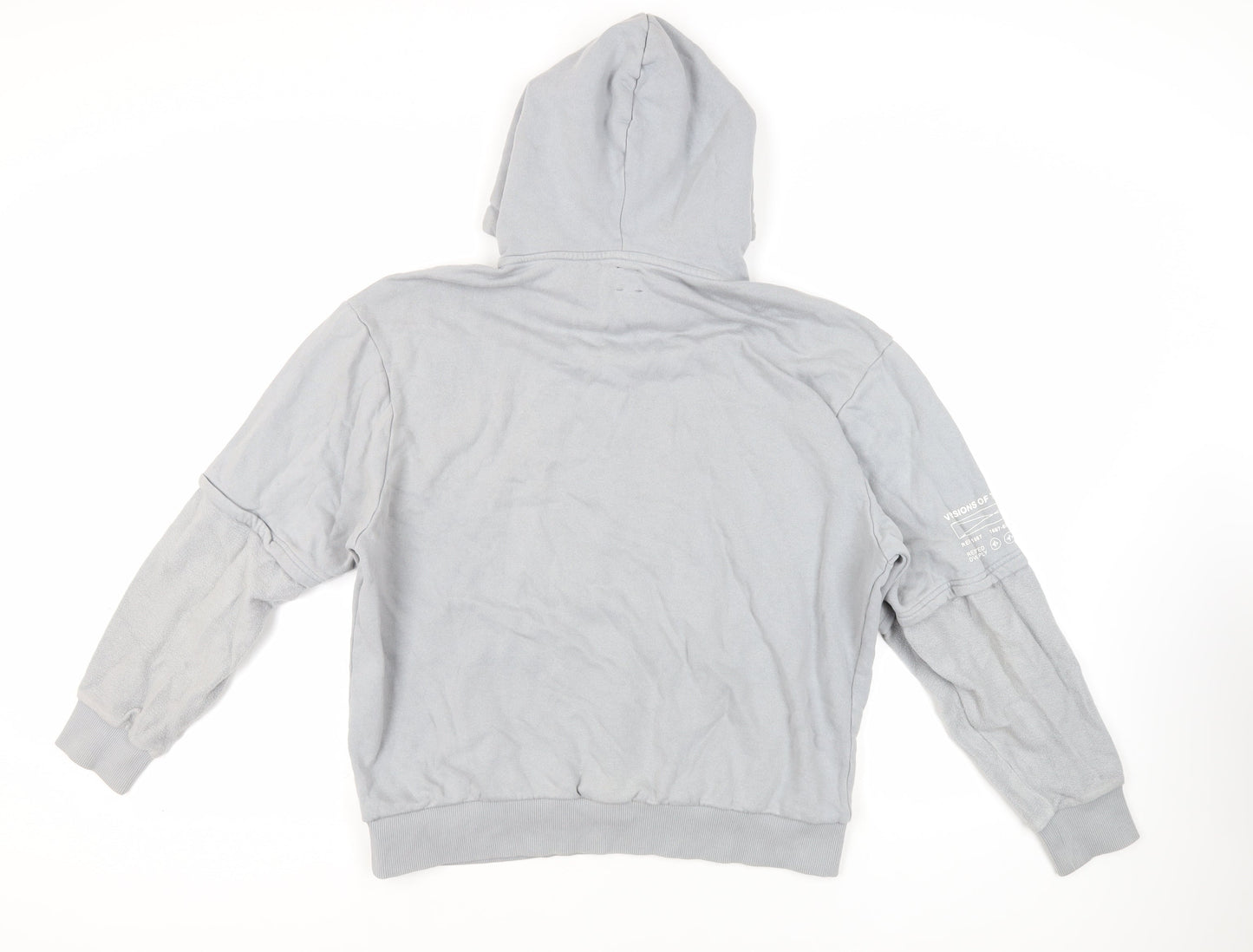 Mens UK Size L River Island Grey Pullover Hoodie
