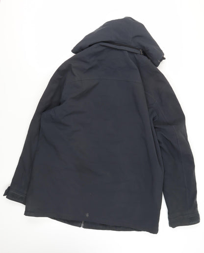 Mens UK Size L Weatherproof Blue Windbreaker Coat