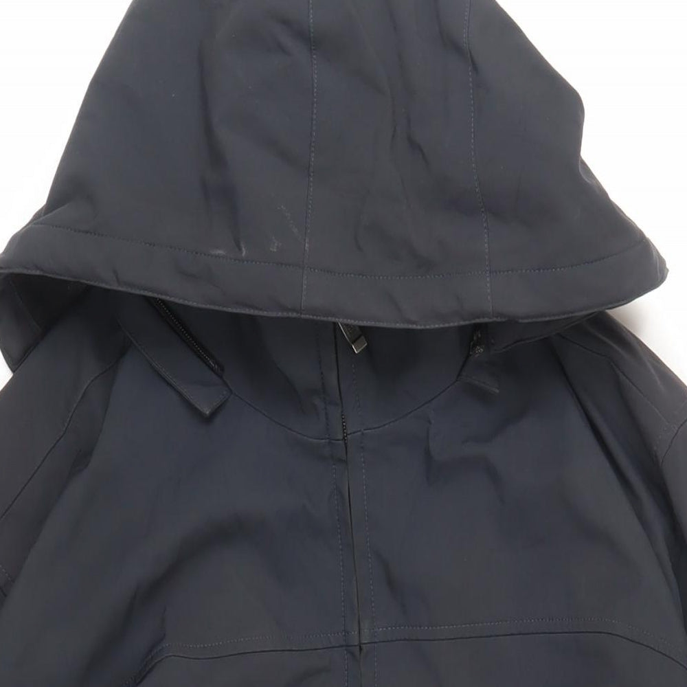 Mens UK Size L Weatherproof Blue Windbreaker Coat