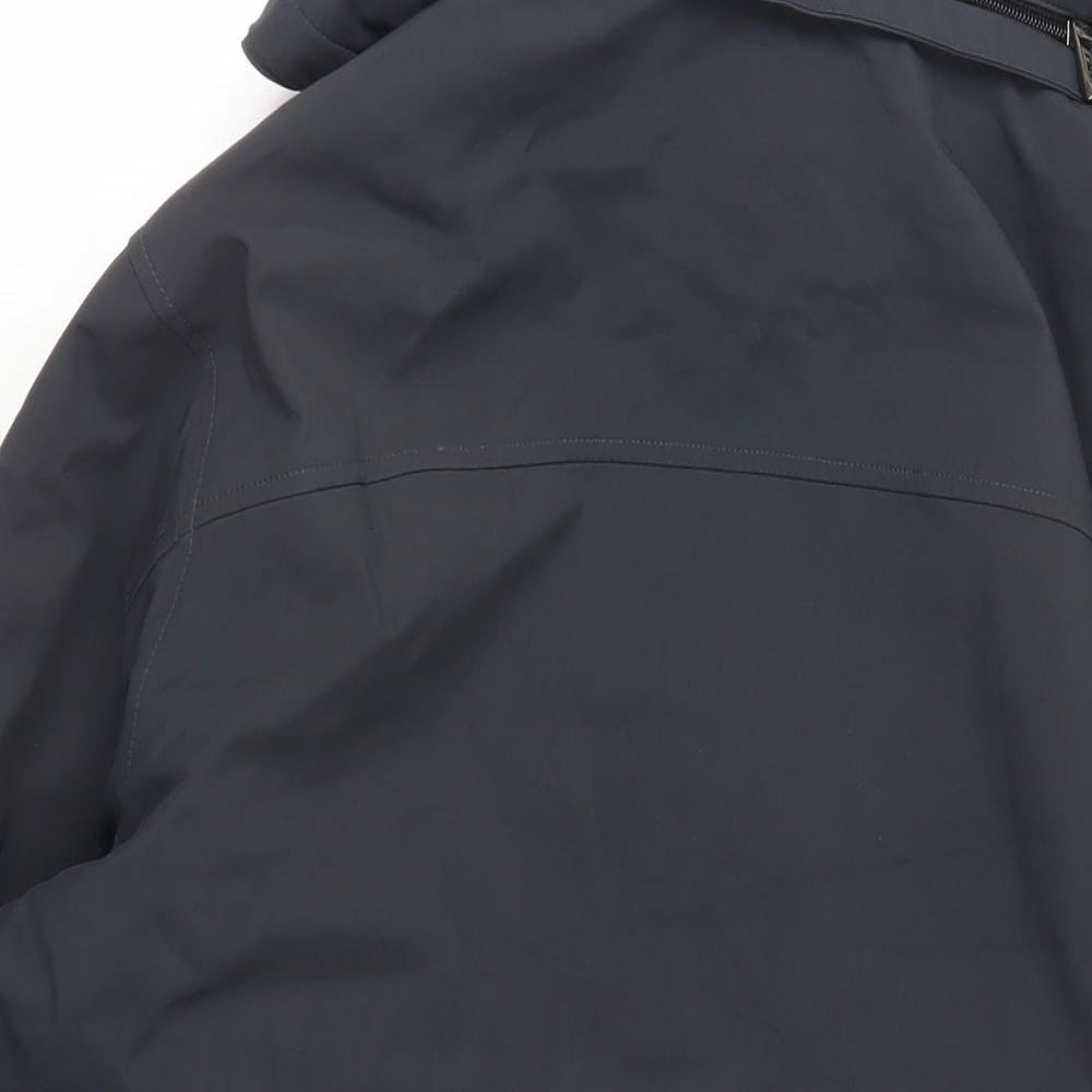 Mens UK Size L Weatherproof Blue Windbreaker Coat