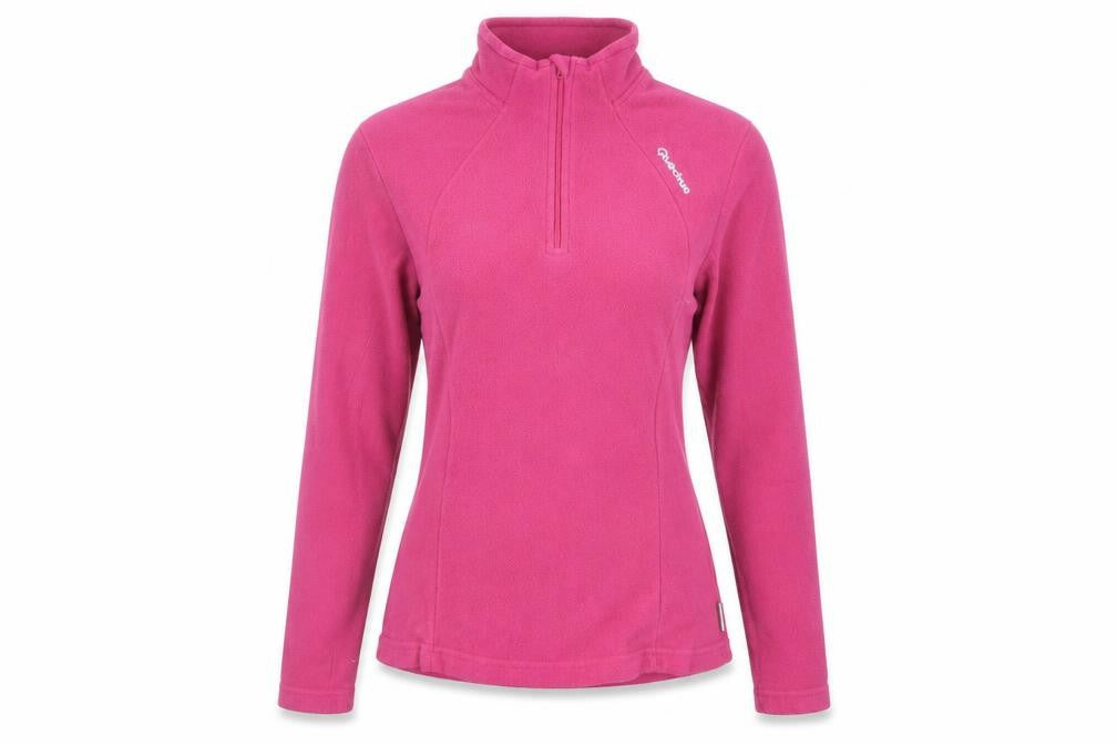 Decathlon Womens Pink Polyester Pullover Sweatshirt Size S Zip