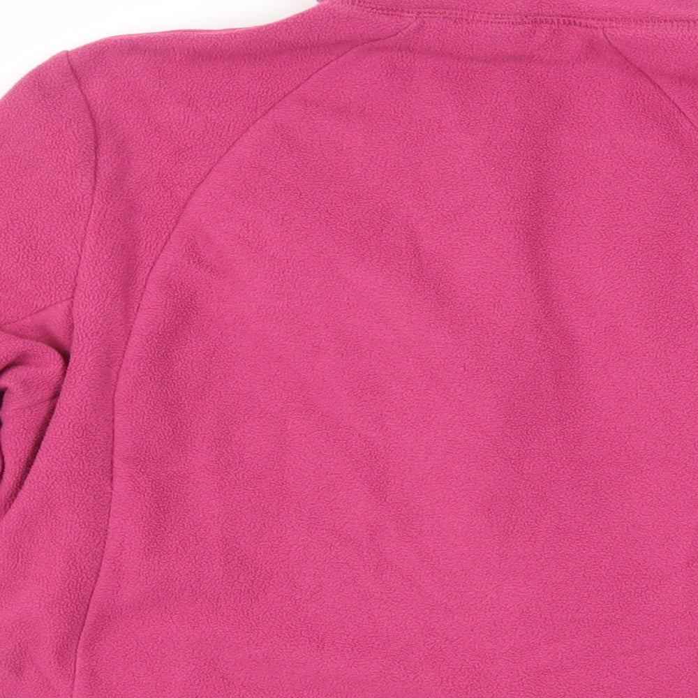 DECATHLON Womens Pink Polyester Pullover Sweatshirt Size S Zip