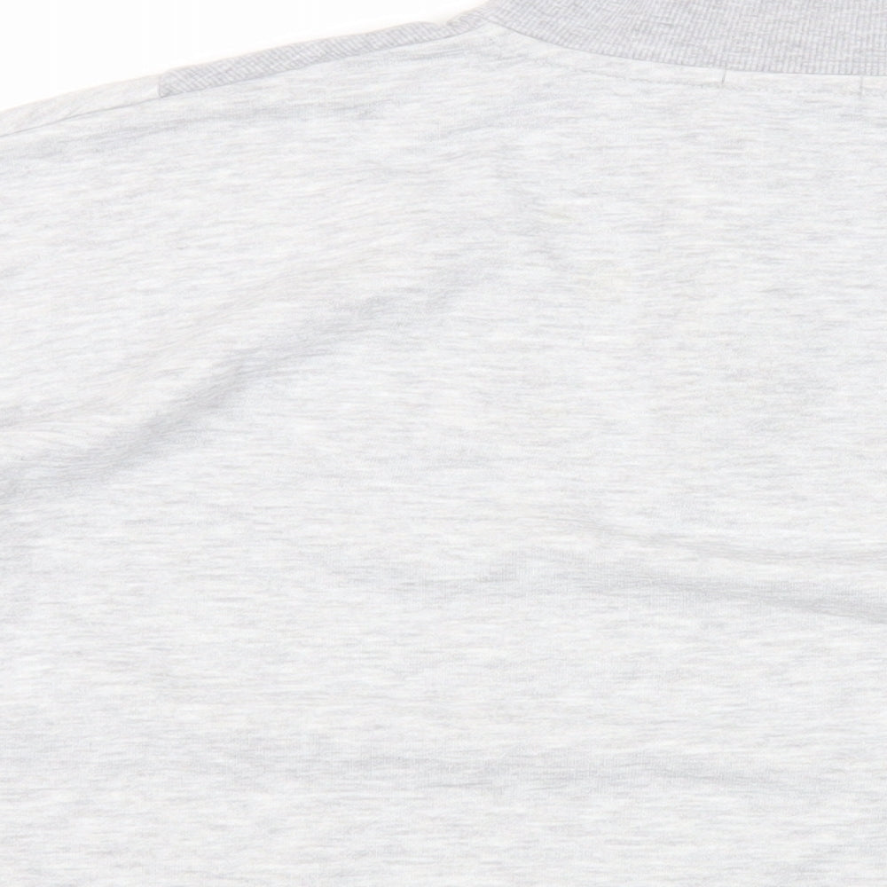 Boohoo Womens Grey Cotton Pullover Sweatshirt Size 12 Zip