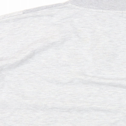 Boohoo Womens Grey Cotton Pullover Sweatshirt Size 12 Zip