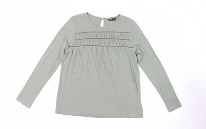 Womens UK Size 10 Marks and Spencer Green Basic T-Shirt