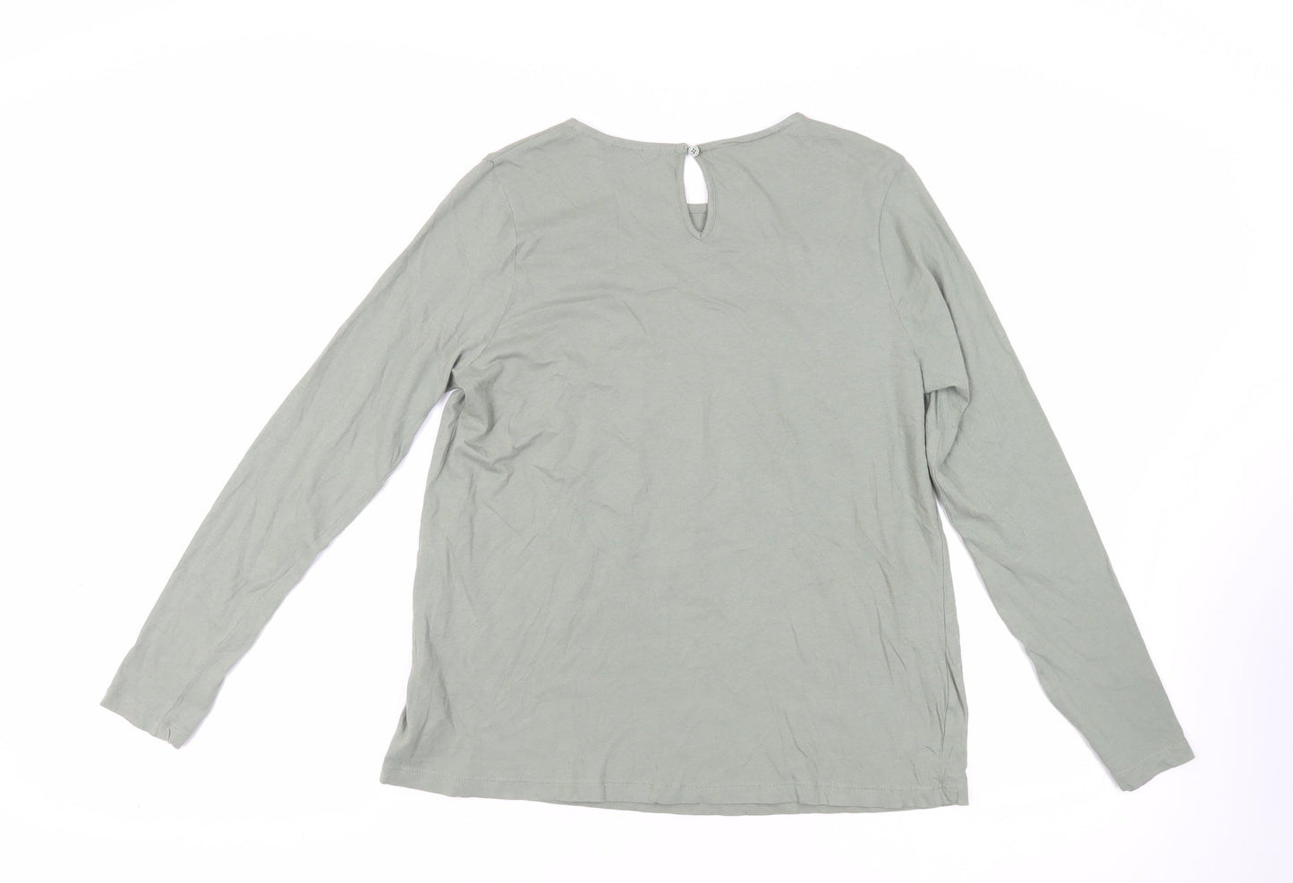 Womens UK Size 10 Marks and Spencer Green Basic T-Shirt