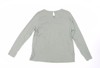 Womens UK Size 10 Marks and Spencer Green Basic T-Shirt