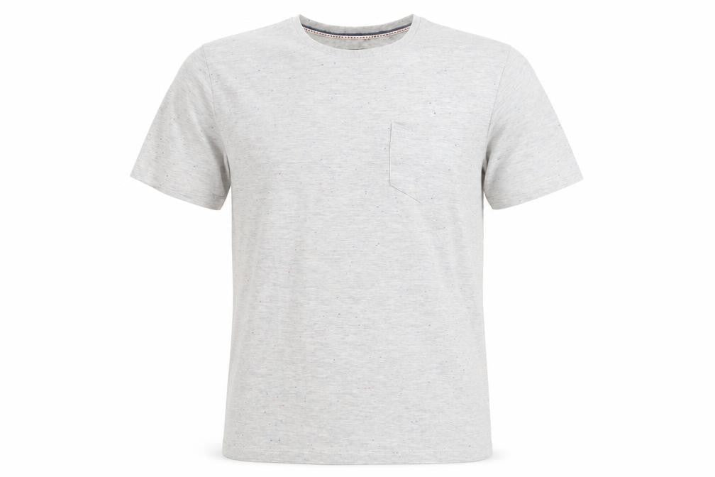 Next Mens Grey Cotton T-Shirt Size M Crew Neck - Flecked