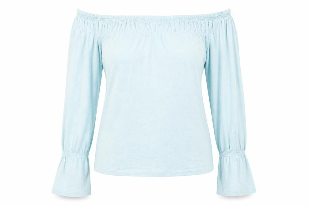 Womens UK Size 14 Per Una Blue Basic Blouse