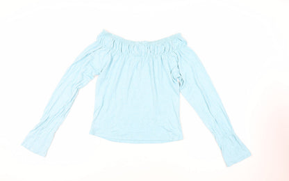 Womens UK Size 14 Per Una Blue Basic Blouse