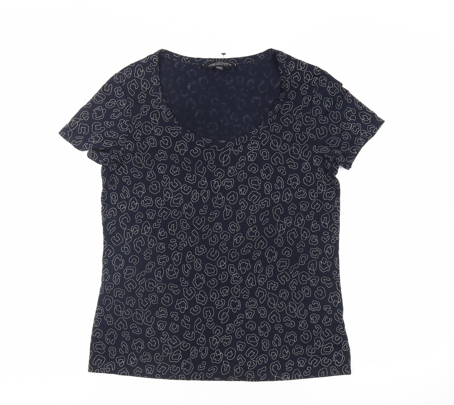 Womens UK Size 10 Dorothy Perkins Blue Basic T-Shirt