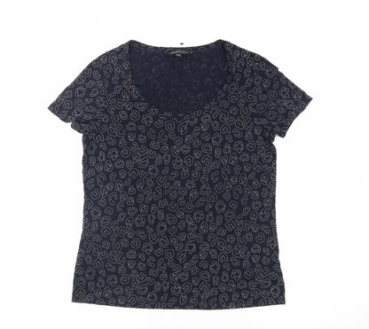 Womens UK Size 10 Dorothy Perkins Blue Basic T-Shirt