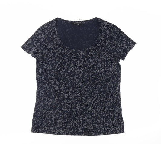 Womens UK Size 10 Dorothy Perkins Blue Basic T-Shirt