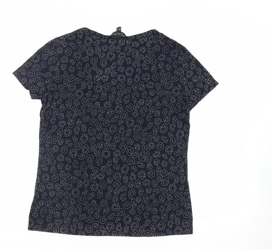 Womens UK Size 10 Dorothy Perkins Blue Basic T-Shirt