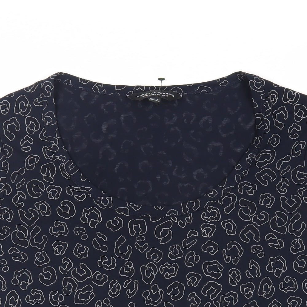 Womens UK Size 10 Dorothy Perkins Blue Basic T-Shirt