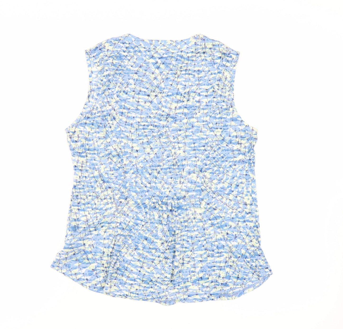 Womens UK Size 12 Per Una Blue Basic Button-Up