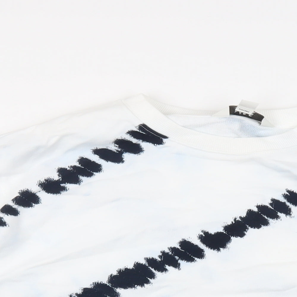 Womens UK Size M Marks and Spencer White Pullover Sweatshirt