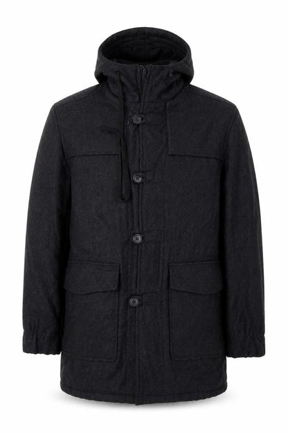 Mens UK Size L Luca Grey Overcoat