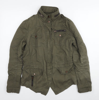 Womens UK Size 10 New Look Green Parka Coat