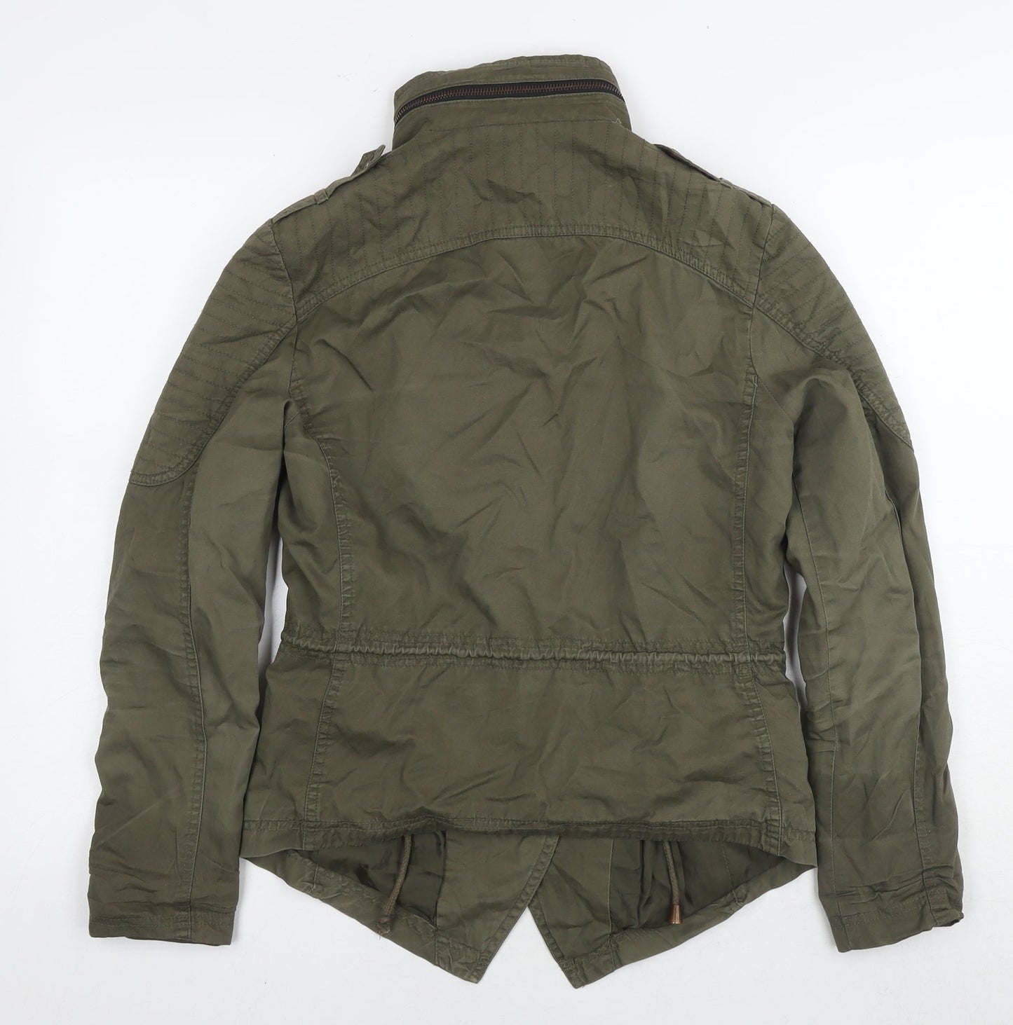 Womens UK Size 10 New Look Green Parka Coat