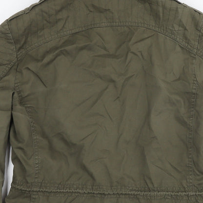 Womens UK Size 10 New Look Green Parka Coat
