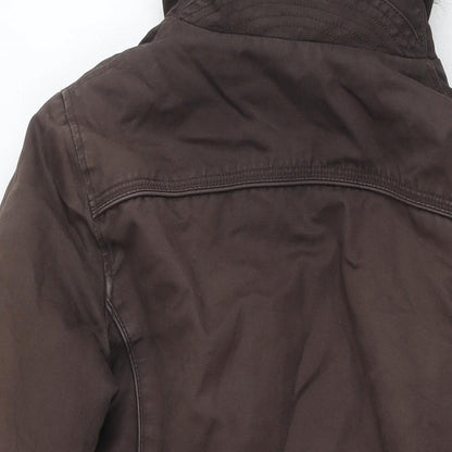 Moto Womens Brown Parka Coat Size 14 Zip
