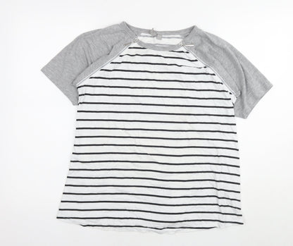Womens UK Size 10 ASOS White Basic T-Shirt