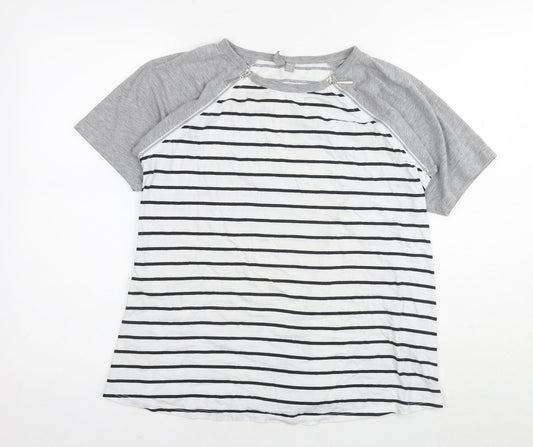 Womens UK Size 10 ASOS White Basic T-Shirt