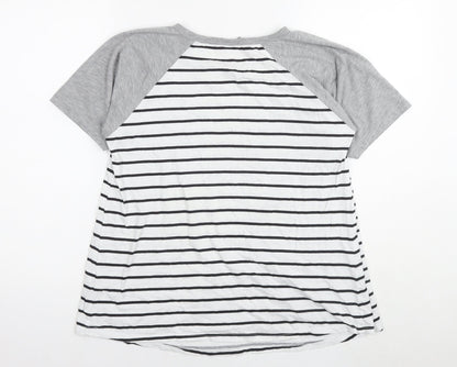 Womens UK Size 10 ASOS White Basic T-Shirt