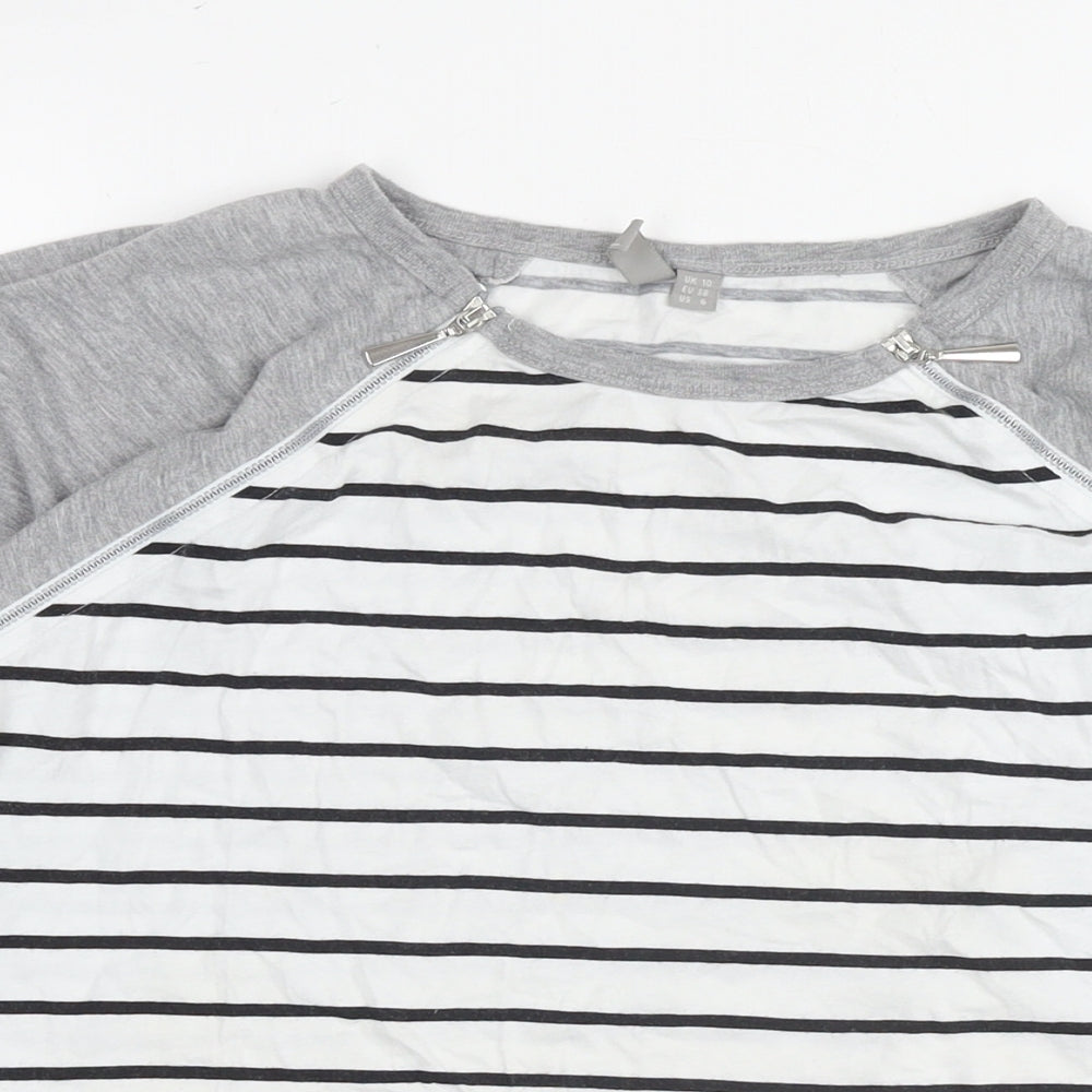 Womens UK Size 10 ASOS White Basic T-Shirt