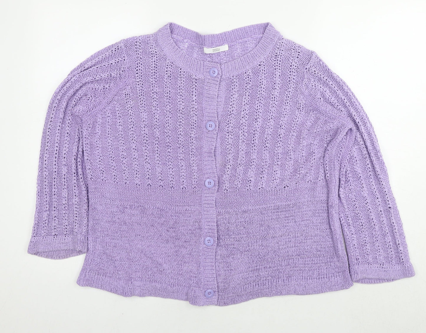 Womens UK Size 14 Marks and Spencer Purple Cardigan Jumper
