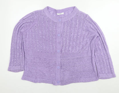 Womens UK Size 14 Marks and Spencer Purple Cardigan Jumper