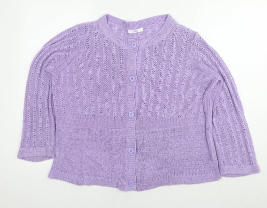 Womens UK Size 14 Marks and Spencer Purple Cardigan Jumper