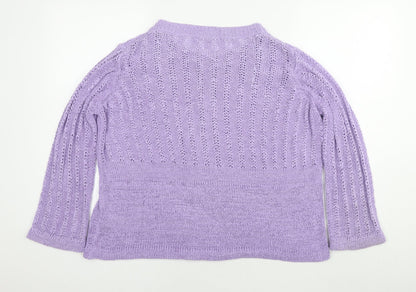 Womens UK Size 14 Marks and Spencer Purple Cardigan Jumper
