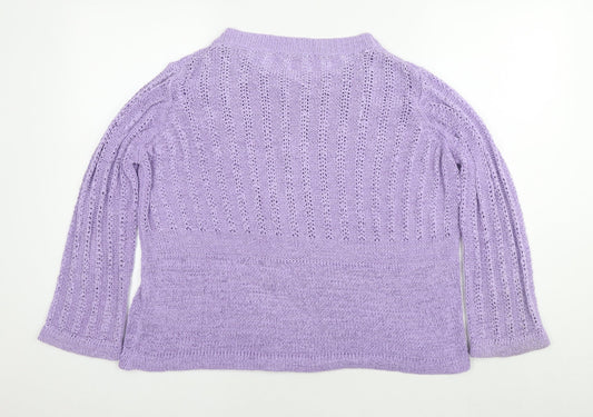 Womens UK Size 14 Marks and Spencer Purple Cardigan Jumper
