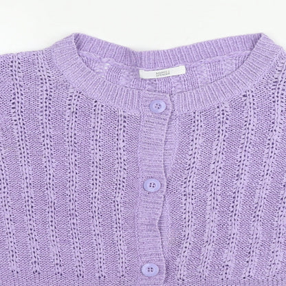 Womens UK Size 14 Marks and Spencer Purple Cardigan Jumper