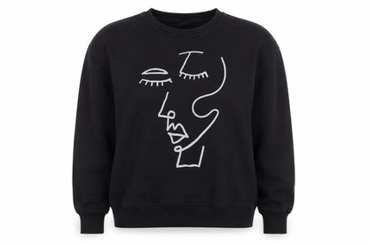 Womens UK Size M Pull&Bear Black Pullover Sweatshirt