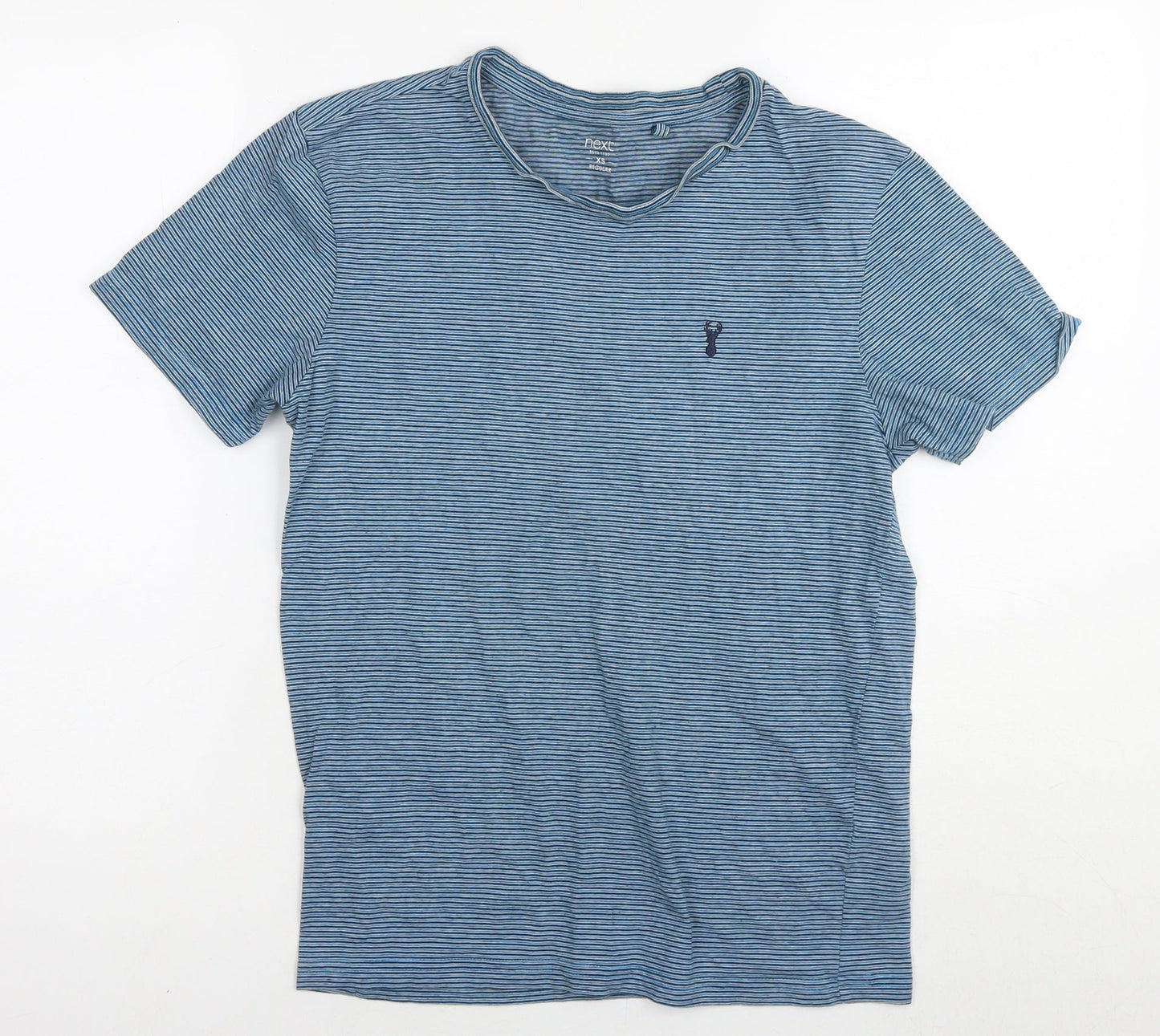 Womens UK Size XS NEXT Blue Basic T-Shirt