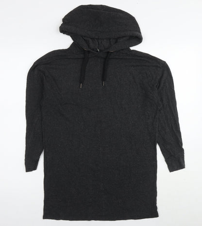 Womens UK Size XS NEXT Black Pullover Hoodie