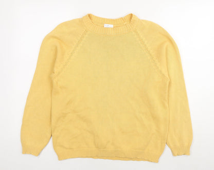 Womens UK Size 10 Amari Yellow Pullover Jumper