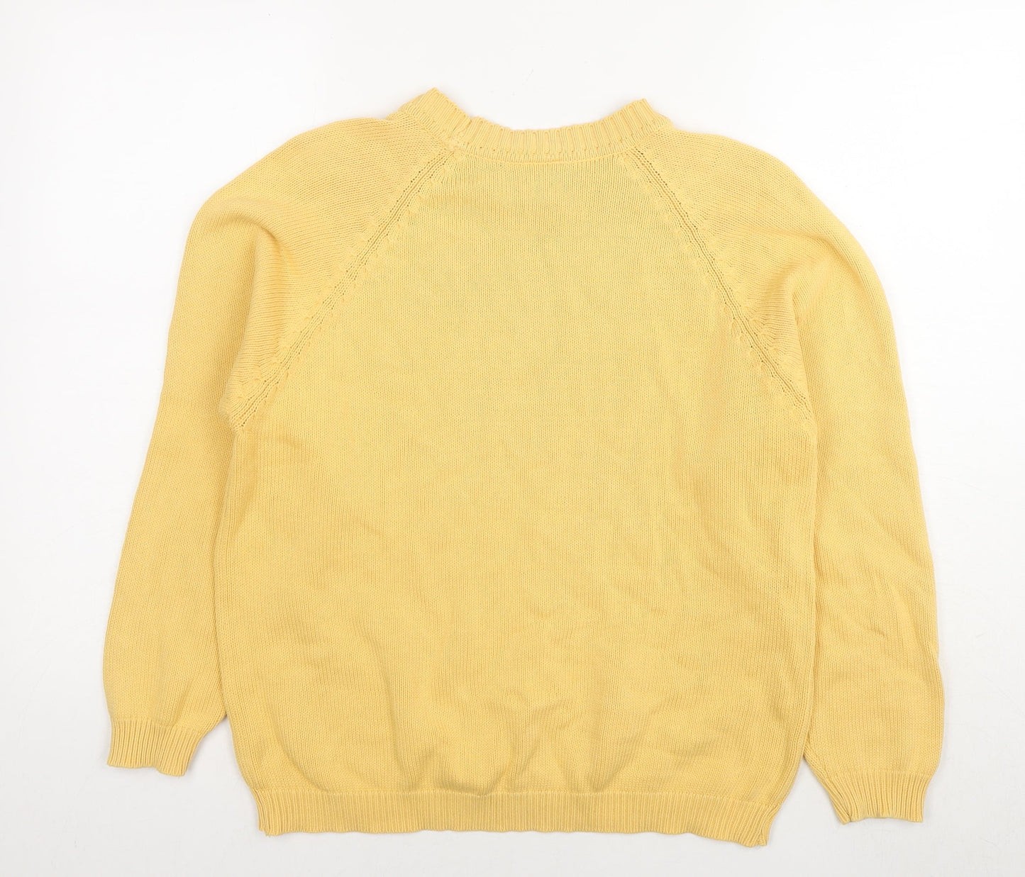 Womens UK Size 10 Amari Yellow Pullover Jumper