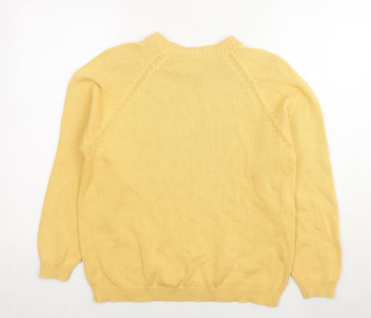 Womens UK Size 10 Amari Yellow Pullover Jumper
