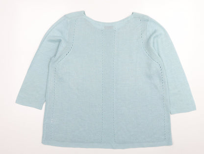 Womens UK Size 18 Marks and Spencer Blue Pullover Jumper